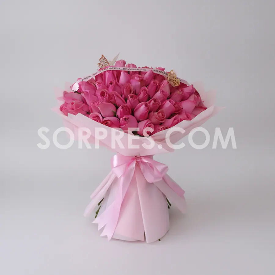 Ramo de rosas rosadas Amor infinito – florería en Cusco